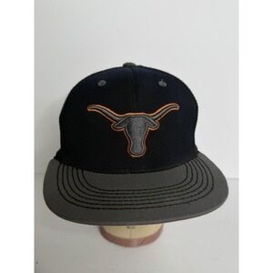 Texas Longhorns Black Gray Fitted Style Hat Cap Top of the World One Size